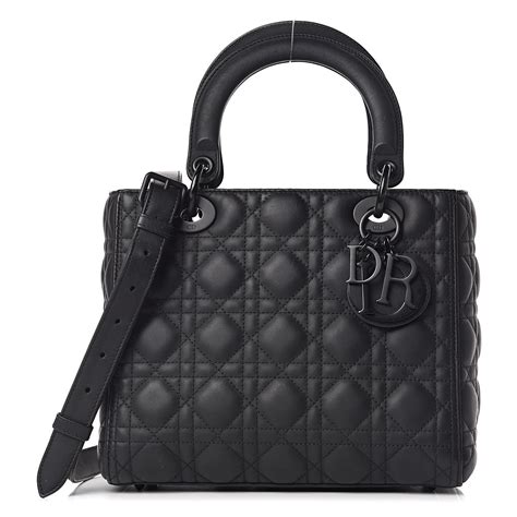 lady dior clutch in ultra-matte calfskin|Medium Lady Dior Bag Black Ultramatte Cannage Calfskin .